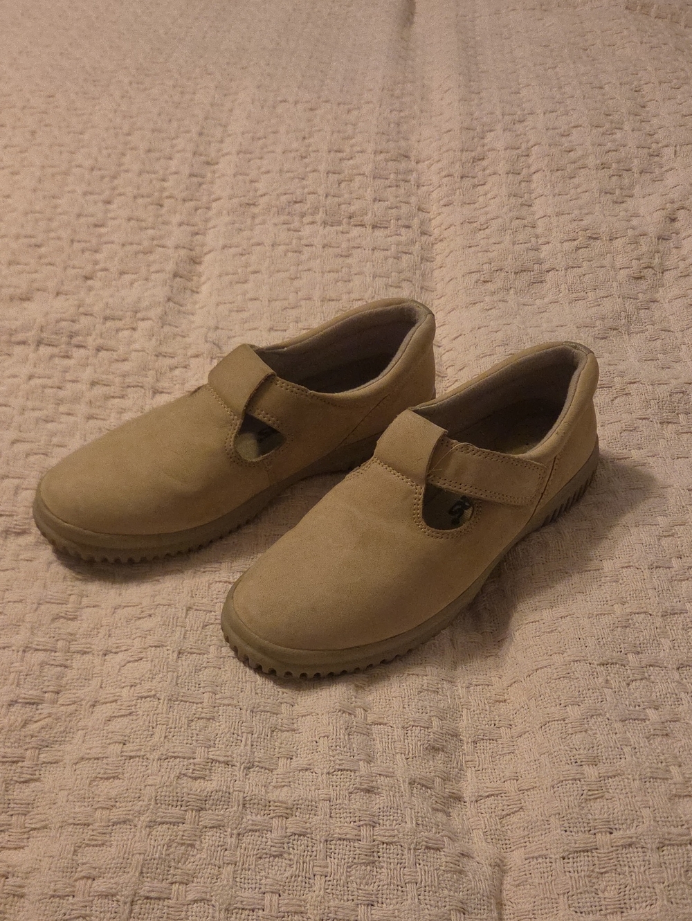 Women's Cobbie Cuddlers Casual Slip-On Suede Loafers - Beige, Size 7.5
